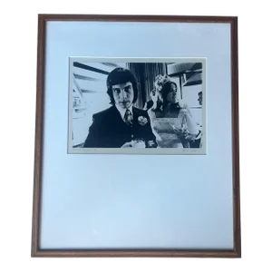 Signed Black & White Photo of 1960's Wedding Couple