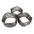 1970s Sculptural Chrome Napkin Ring Holders Set 3 For Sale