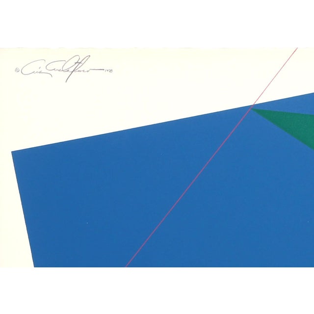 Green and Blue Rectangles Cris Cristofaro, American Date: 1978 Screenprint on Arches Paper, signed and numbered in pencil...