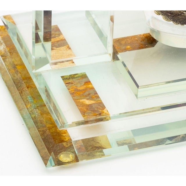 Illegibly Signed Postmodern Geometric Glass Vase, 1998 For Sale - Image 9 of 13