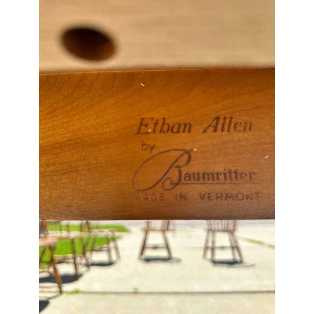 Vintage Ethan Allen by Baumritter dining set, crafted in Vermont in the Baumritter era (late 1960s/early 1970s). Expertly...