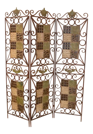 1980s Vintage 3-Panel Folding Screen
