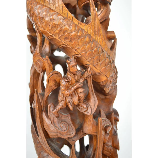 Antique Wood Pedestal Table, 1890s For Sale - Image 15 of 18