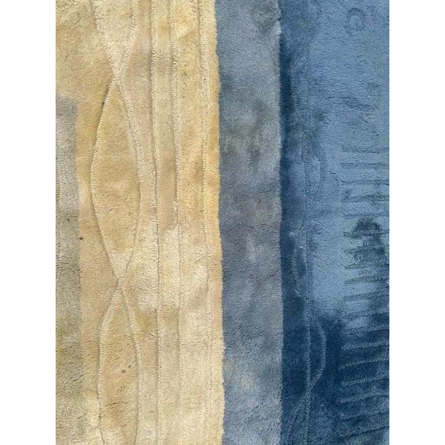 French Modern Serge Lesage Hand Tufted Rug, 1970s For Sale - Image 4 of 15