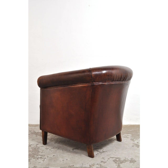 Animal Skin Vintage Armchair in Leather, 1960s For Sale - Image 7 of 11