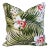 Custom Tailored Palm Leaf & Orchid Pillow Cover For Sale