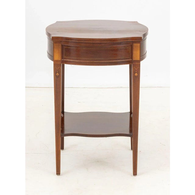 Wood Baker Furniture Mahogany Side Table For Sale - Image 7 of 8