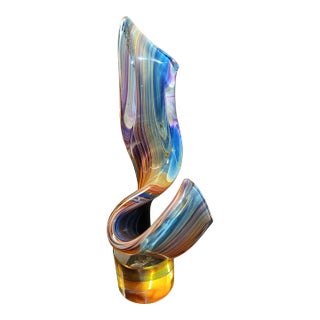 Murano Ribbon Sculpter by Murano Masters Andres Vetrevia and Mirco Tagliapetra For Sale