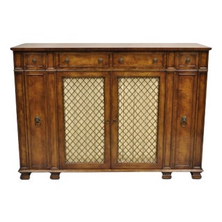 Vintage Old Colony Regency Style Mahogany Sideboard Buffet W/ Writing Surface For Sale