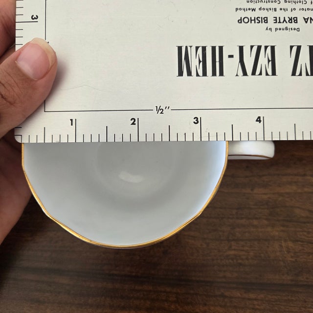 1970s Spode English Bone China Bird Teacups & Saucers, Set of 4 For Sale - Image 12 of 13