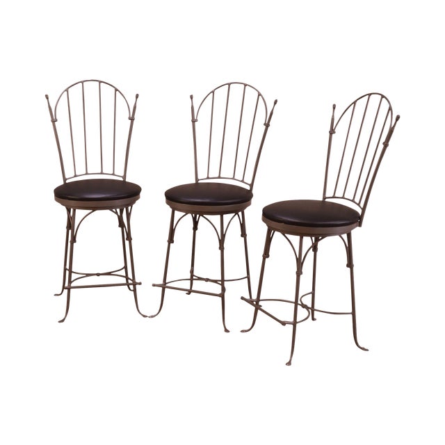 Charleston Forge "Shaker Arch" Set 3 Iron Swivel Counter ... (640 x 640 Pixel)