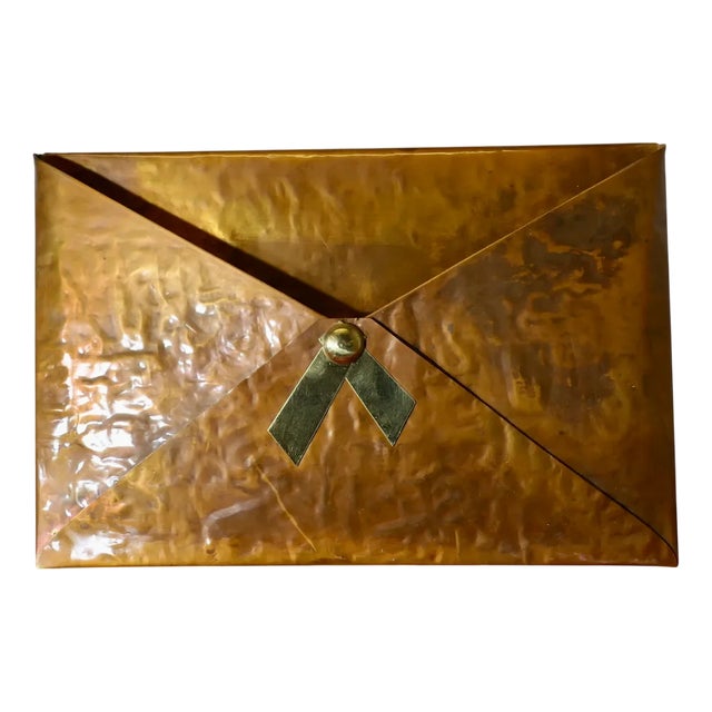 Arts and Crafts Copper Envelope Letter Rack, 1890s For Sale