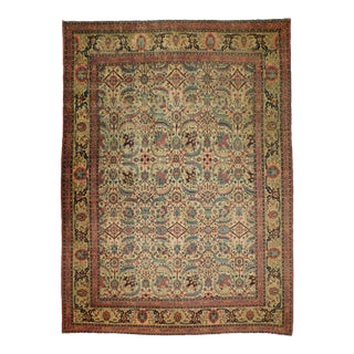 Antique Persian Dorokhsh Rug - 9' x 12'4" For Sale