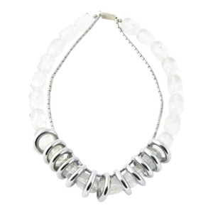 1970s Lucite and Chrome Statement Necklace