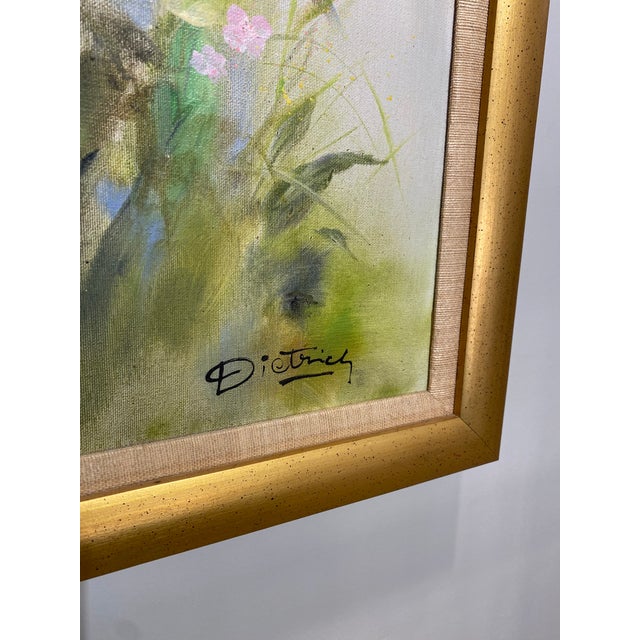 20th Century Dietrich Grunewald Botanical Oil Painting, Framed Chairish