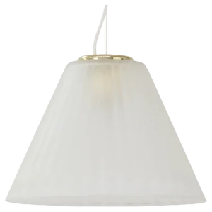 Italian Pendant Lamp in White Murano Acid Glass with Gold Powder, 1980s