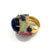 Baroque Bochic “Orient” Sapphire, Emerald & Ruby Cocktail Ring Set in 18k Gold & Silver Size 6 For Sale - Image 3 of 6
