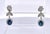 Metal Sapphire Drop Earrings With Diamond Surround 18k - 2 Pieces For Sale - Image 7 of 11
