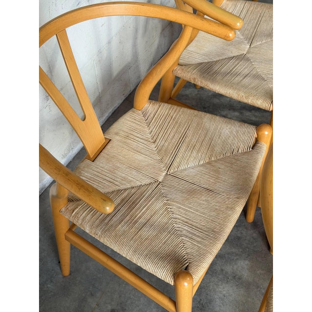 Carl Hansen & Søn Wegner Wishbone Dining Chairs Set of 6 Beech Danish Mid-Century Modern For Sale - Image 11 of 13