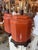 Vintage Pair of Orange Chinoiserie Ceramic Table Lamps Newly Wired For Sale - Image 10 of 12