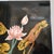 Black Mid 20th Century Two Panel Black Lacquered Koi Fish Lotus Flower With Dragon Fly Artist Signed For Sale - Image 8 of 15