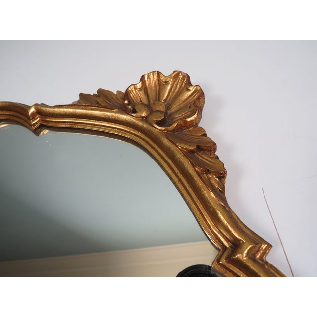 Belgian Hollywood Regency Mirror with Sculpted Gilt Frame, 1960s For Sale - Image 4 of 8