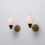 Vintage Italian Sconces in Brass and Opaline Glass, 1950s, Set of 2 For Sale - Image 11 of 12