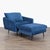 This Edloe Finch lounge chair comes with a matching ottoman and features soft blue velvet upholstery. Both pieces have...