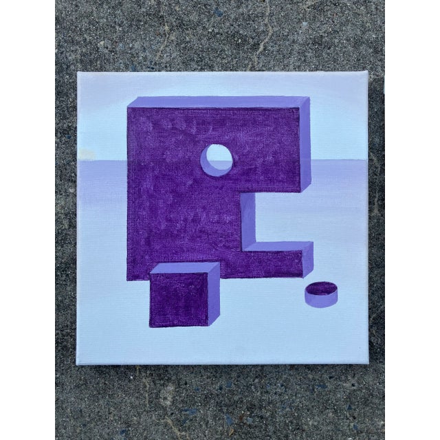 3 original 10 x 10 paintings on stretched canvas unsigned artist card on reverse (can’t find information) unframed