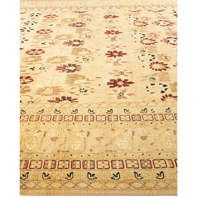 Solo Rugs Mogul, One-of-a-Kind Hand-Knotted Area Rug - Yellow, 9' 2" x 11' 8" For Sale - Image 4 of 8