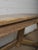 Late 20th Century Rustic Yellow Painted Wooden Bench With Carved Front Apron For Sale - Image 4 of 5