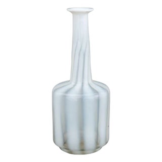 French Opaline Glass Bottle Vase For Sale