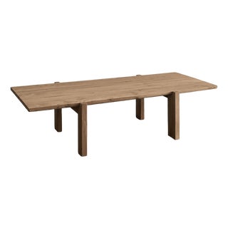 Large Brutalist Elm Dining Table by Luigi Gorgoni, 1970s For Sale