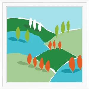 Mountain and Valley East, Multi By Dana Gibson, Framed Art Print