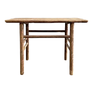 Mid 20th Century Vintage Elm Wood Console Table