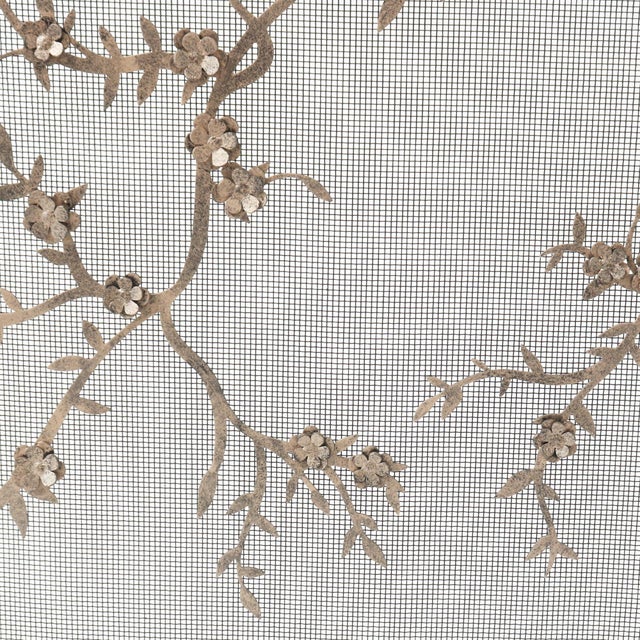 Not Yet Made - Made To Order Gold Rubbed Black Plum Blossom Fireplace Screen For Sale - Image 5 of 12