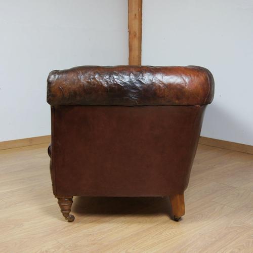 Brown Victorian Leather Chesterfield Sofa For Sale - Image 8 of 16