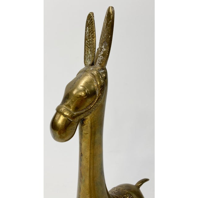 Vintage Large Brass Burro Figure For Sale In Kansas City - Image 6 of 7