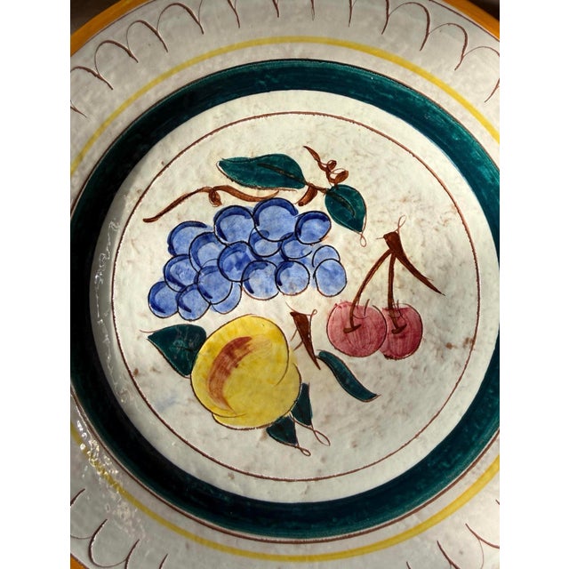 Rose Vintage Stangl Terra Rose Fruit Dinner Plates 10 Inch Hand Painted Pottery - Set of 8 For Sale - Image 8 of 10