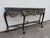 French Painted Black Heavy Carved Marble Top Large Long Console Entry Table 6381 For Sale - Image 11 of 12