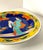 Ceramic Japanese Polychromed Blue and Yellow Decorative Porcelain Charger Plate, 1920s For Sale - Image 7 of 8