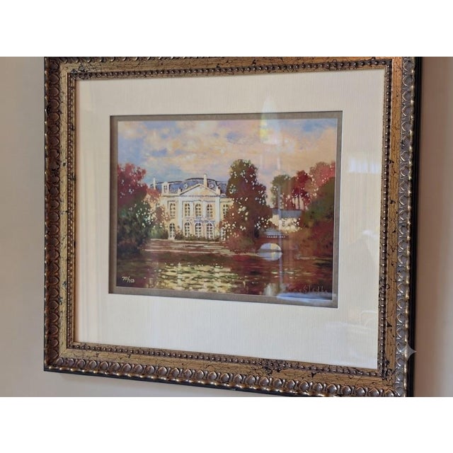 The Max Hayslette Limited Edition Giclee Print, Ethan Allen "Suite Series C," framed, is a medium-sized landscape-oriented...