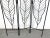 1970s Three-Panel Metal Folding Room Divider Screen With Leaf Motif For Sale - Image 4 of 9