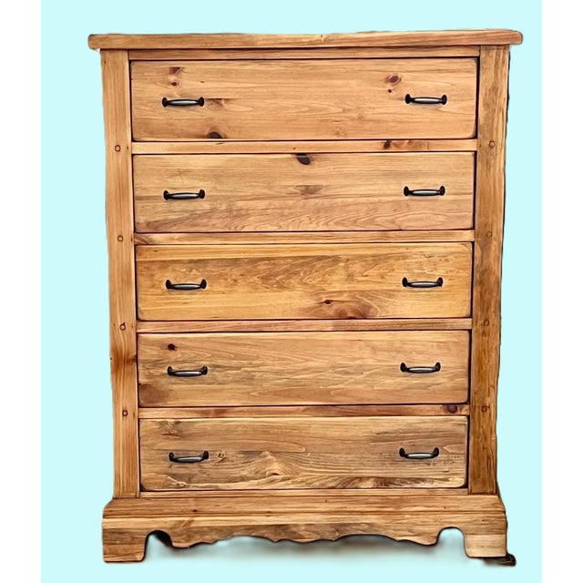 Mid 20th Century Lea Industries Knotty Pine Chest of Drawers For Sale - Image 4 of 9