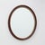 French Burgundy Lacquered Oval Mirror with Gilt Inner Edge, 1920 For Sale - Image 10 of 10
