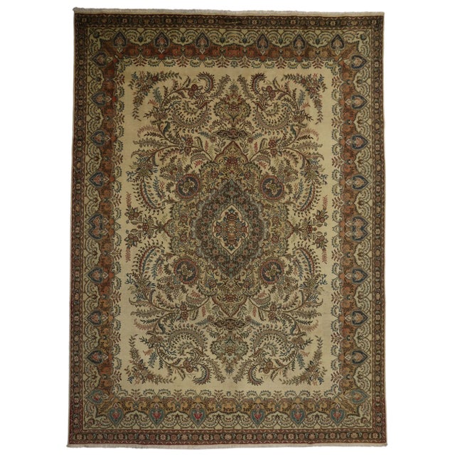 Mid 20th Century Vintage Persian Tabriz Rug - 09'08 x 13'03 For Sale - Image 5 of 5