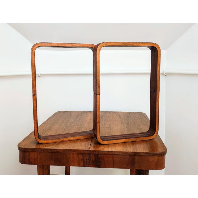 Brown Czech Decorative Shelves by Ludvik Volak for Drevopodnik Holesov, 1960s, Set of 2 For Sale - Image 8 of 17