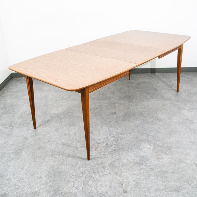 Mid Century Modern Dining Table Walnut Extension X2 Leafs Vintage Denmark MCM For Sale In Sacramento - Image 6 of 12