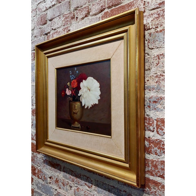 Copper George De Forest Brush -Still Life of Flowers in a Copper Vase-Oil Painting For Sale - Image 8 of 11