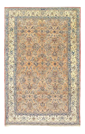 1950s Vintage Silk & Wool Persian Rug 7' X 11'4''